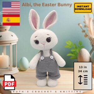 Crochet Bunny Pattern PDF - Albi - English & Spanish