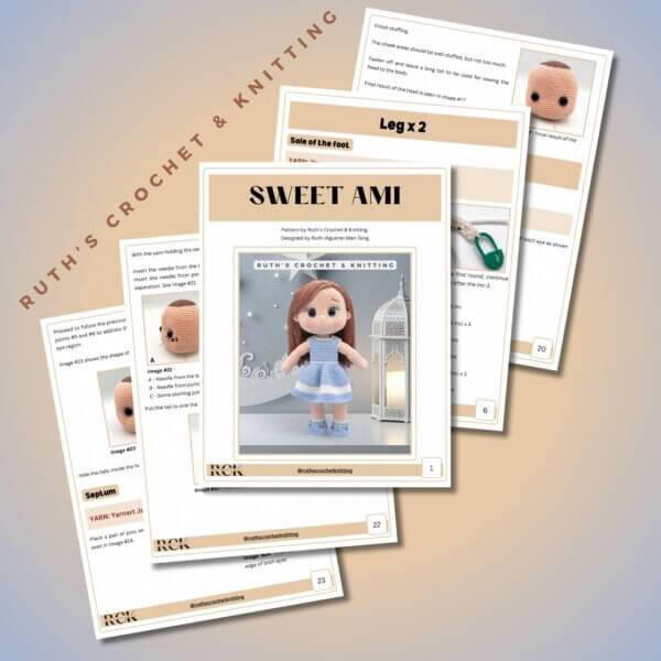 Crochet Doll Pattern PDF - Sweet Ami - English & Spanish - Image 3