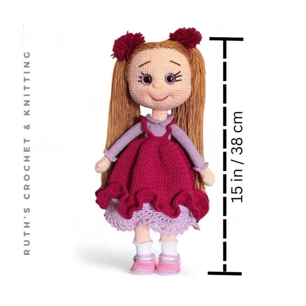 Muñeca a Crochet Hecha a Mano – Regalo de Cumpleaños | Elif - Imagen 2