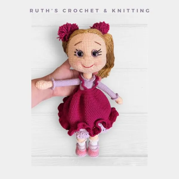 Muñeca a Crochet Hecha a Mano – Regalo de Cumpleaños | Elif - Imagen 3