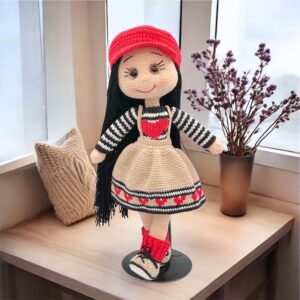 Handmade Amigurumi Doll for Valentine's Day Gift - Azize