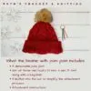 Faux Fur Pom Beanie with Braid - Image 6