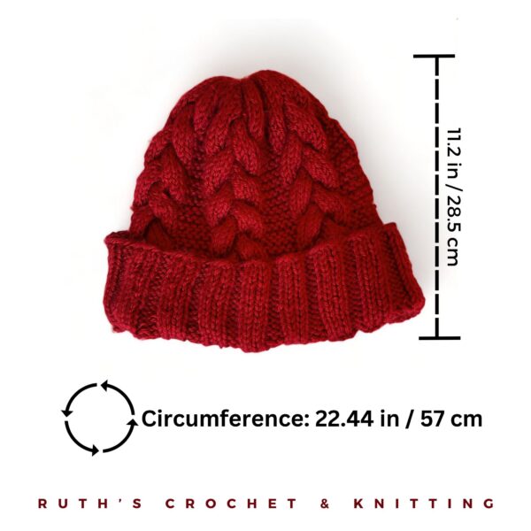 Gorro de Invierno Trenzado Hecho a Mano - Imagen 2