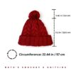 Gorro con pompón de hilo, trenzado - Imagen 2