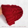 Gorro con pompón de hilo, trenzado - Imagen 3