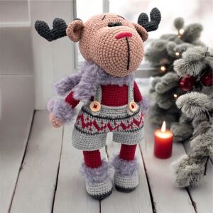 Handmade Christmas Reindeer Boy Amigurumi