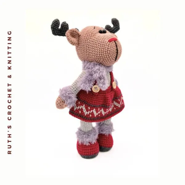 Handmade Christmas Reindeer Girl Amigurumi - Image 4
