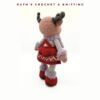 Muñeca Amigurumi Reno Niña Navideña Hecha a Mano - Imagen 6