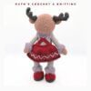 Muñeca Amigurumi Reno Niña Navideña Hecha a Mano - Imagen 7