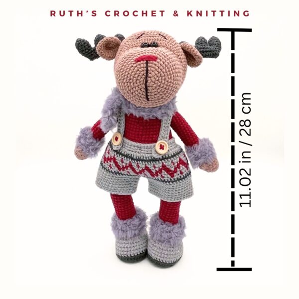 Handmade Christmas Reindeer Boy Amigurumi - Image 2