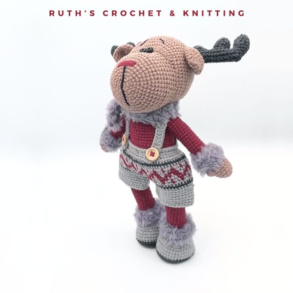 Handmade Christmas Reindeer Boy Amigurumi - Image 10