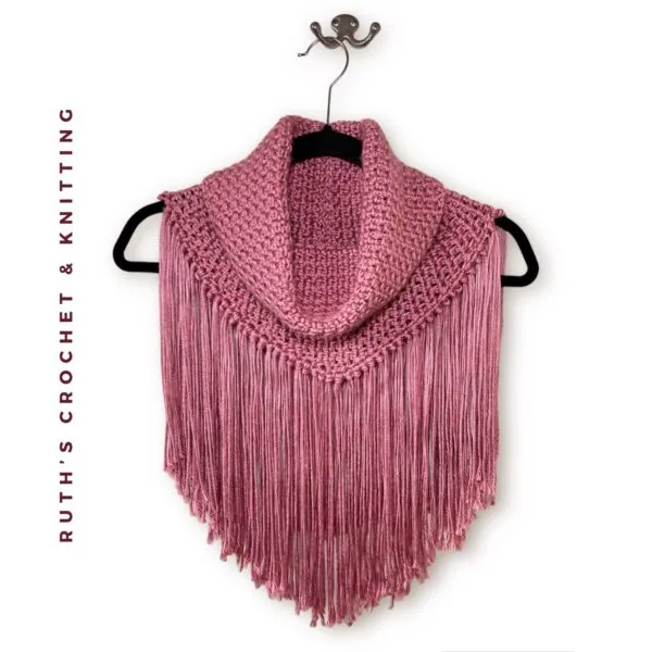 Cuello Bufanda con Flecos Boho de Crochet para Mujer - Imagen 8