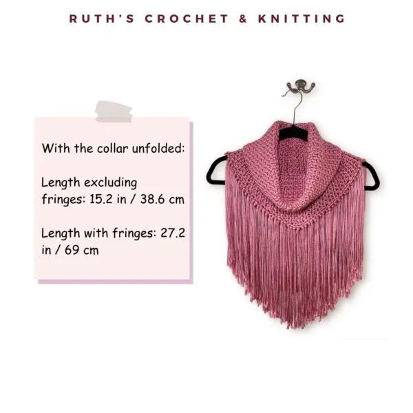 Cuello Bufanda con Flecos Boho de Crochet para Mujer - Imagen 7