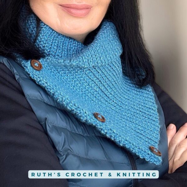 Crochet Elastic Jersey Cowl - Image 4