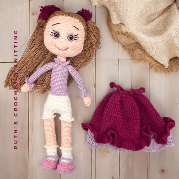 Handmade Crochet Doll for Girls – Perfect Birthday Gift | Elif - Image 9