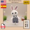 Amigurumi Bunny Crochet Pattern – DIY Plush Rabbit with Overalls (PDF Download in English & Spanish)