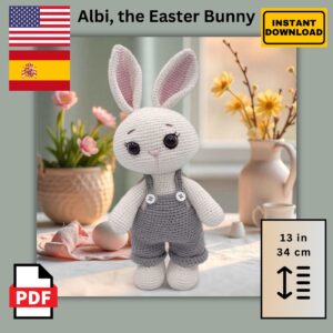 Crochet Bunny Pattern PDF - Albi - English & Spanish