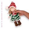 Muñeca Amigurumi Elfo Navideño Hecha a Mano - Jovey - Imagen 3