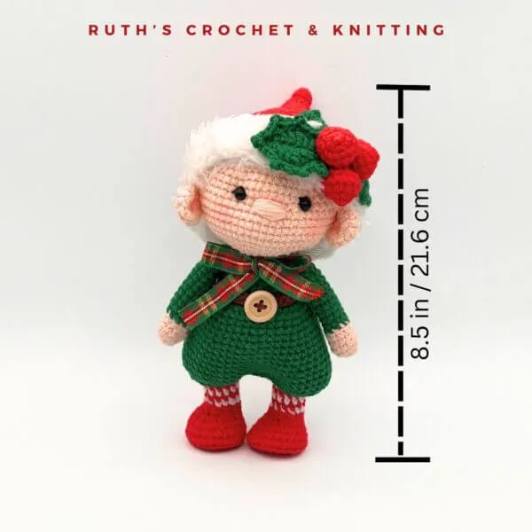 Handmade Christmas Gnome Boy Amigurumi Doll - Image 2