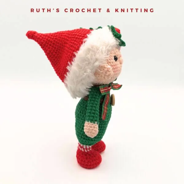 Handmade Christmas Gnome Boy Amigurumi Doll - Image 5