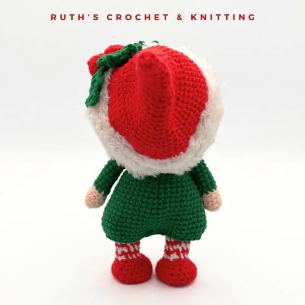 Handmade Christmas Gnome Boy Amigurumi Doll - Image 7