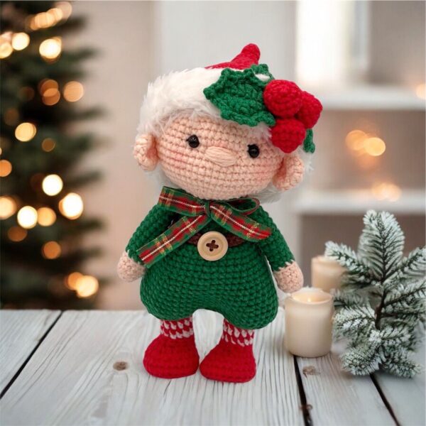 Handmade Christmas Gnome Boy Amigurumi Doll