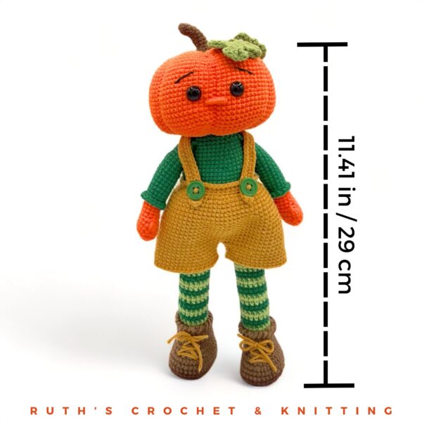 Handmade Pumpkin Boy Amigurumi | Rusty - Image 2