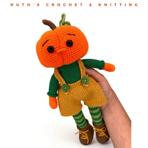 Handmade Pumpkin Boy Amigurumi | Rusty - Image 3