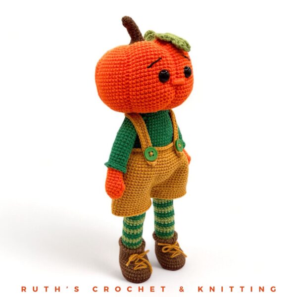 Handmade Pumpkin Boy Amigurumi | Rusty - Image 4