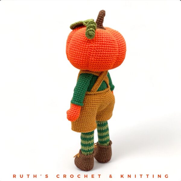 Handmade Pumpkin Boy Amigurumi | Rusty - Image 8