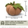 Handmade Crochet Beige Autumn Pumpkin Décor for Tabletop - Image 2