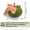Crocheted Green & Beige Pumpkins Décor Set - Image 2