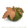 Calabaza Otoñal Verde Hecha a Mano para Mesa - Imagen 4