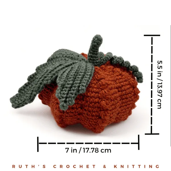 Calabaza a Crochet con Burbujas - Acento otoñal - Imagen 2