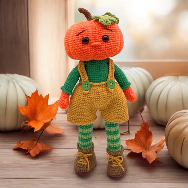 Handmade Pumpkin Boy Amigurumi | Rusty