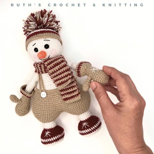 Muñeco de Nieve Navideño Hecho a Mano - Imagen 3