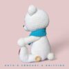 Oso Blanco Tejido a Crochet – Regalo para Baby Shower, Peluche de Guardería, Recuerdo de Primer Cumpleaños – Juguete Amigurumi Ecológico - Imagen 9