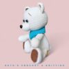 Oso Blanco Tejido a Crochet – Regalo para Baby Shower, Peluche de Guardería, Recuerdo de Primer Cumpleaños – Juguete Amigurumi Ecológico - Imagen 10