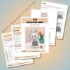 Patrón de conejo amigurumi a crochet – Conejo de peluche DIY con overol (descarga en PDF en Inglés y Español) - Imagen 5