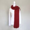 Hand-Knitted Braided Winter Scarf in Autumn Red – Cozy & Unisex - Image 2