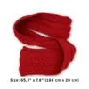 Bufanda tejida a dos agujas con trenzas en rojo otoñal – bufanda de invierno gruesa - Imagen 6