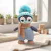 Crochet Penguin Plush – Handmade Amigurumi Toy for Nursery & Baby Shower Gift (9” / 23 cm) - Image 4