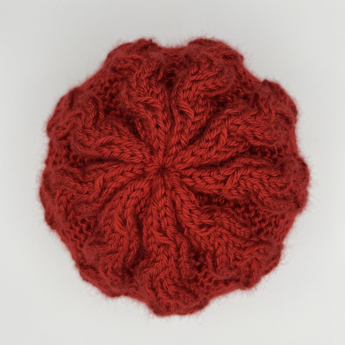 Cable Knit Braided Winter Beanie – Off White or Autumn Red – One Size – Acrylic – Unisex Handmade Knit Hat - Image 8