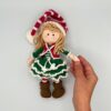 Crochet Christmas Elf Girl Doll – Handmade Holiday Decoration (9” / 23 cm) - Image 6