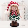 Muñeca elfo navideña tejida a crochet – Decoración artesanal para las fiestas (11.4” / 29 cm) - Imagen 5