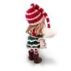Muñeca elfo navideña tejida a crochet – Decoración artesanal para las fiestas (11.4” / 29 cm) - Imagen 8
