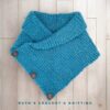 Bufanda Cuello Boho Tejida a Crochet – Calentador de Cuello Azul Cielo Aqua para Hombres y Mujeres – Accesorio Acogedor de Invierno – Regalo Ideal - Imagen 5