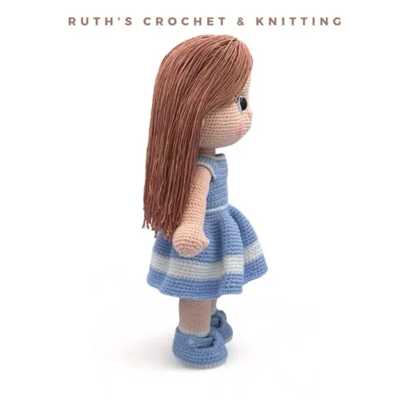Handmade Crochet Amigurumi Doll – Soft Toy with Removable Clothes for Girls, Nursery Decor, Gift for Niece or Granddaughter - Image 5