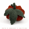 Calabaza Tejida a Crochet con punto burbuja – Decoración otoñal rústica, centro de mesa acogedor y adorno de estante en color terracota - Imagen 8
