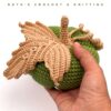 Calabaza Tejida a Crochet – Decoración Otoñal Verde – Centro de Mesa Rústico de Estilo Casa de Campo - Imagen 3
